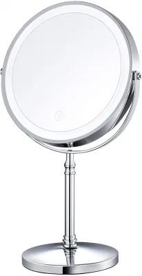 8&quot; Lighted 10X Makeup Double Sided Dimmable Magnifying Mirror with Lights