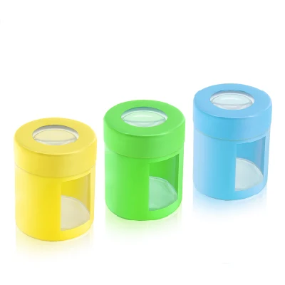 Magnifying Jar 3.5g Flower Smell Proof Window Cr Packaging Stash Glass Jar