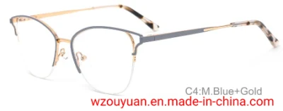 2024 Metal Half Rim with Spring Optical Frames