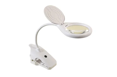 New Design 8 LED Tabletop Clip Clamp Folding Rechargeable Magnifier No. Bc120c