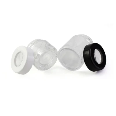 Child Proof Magnifying Glass Jar 2oz 3oz 4oz Jar for Packaging Dry Flowers