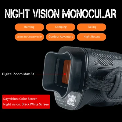Night Hunting Digital Instrument Infrared Digital Zoom 8X Night Vision Monocular Telescope