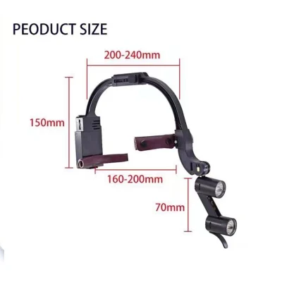 Medical Magnifier Glasses Headband LED Head Light Surgical Dental Binocular Loupes