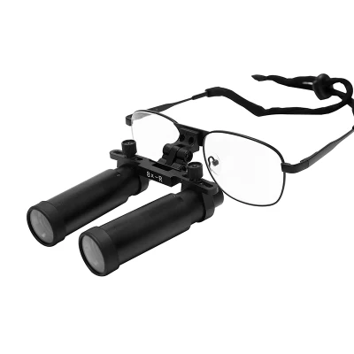 8X Magnifying Metal Loupe Dental Surgical Loupes Dental Medical Binocular Unit