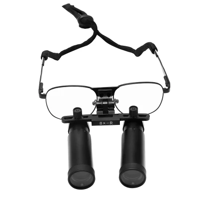 8X Magnifying Metal Loupe Dental Surgical Loupes Dental Medical Binocular Unit