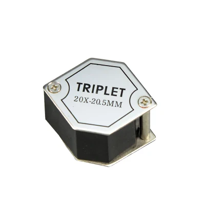 Folding Triplet Lupa Jewelry Diamond Eye Magnifying Glass for Diamond Magnifier