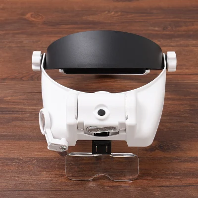 New LED Helmet Magnifier Headband Magnifying Glass Dental Visor Magnifying Glass