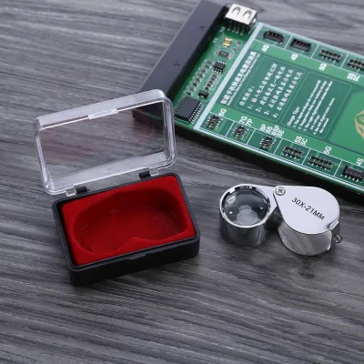 Jewelry Magnifying Glass Jewelers Eye Tool Jewellery Folding Loupe Glass Lens Magnifying Triplet Glass Jewelry Diamond