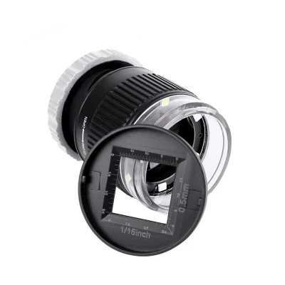6LED UV Cylinder Magnifier Scope 30X Focusing Reading Measuring Magnifying Glass