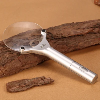 Frameless LED Lighting Double Optical Handheld Magnifying Glass Magnifier
