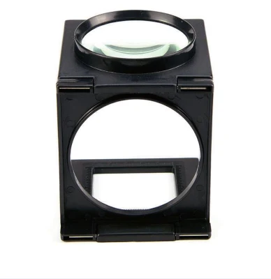 Foldable Scale Magnifier Printing Fabric Lupa Acrylic Lenses Magnifying Glass