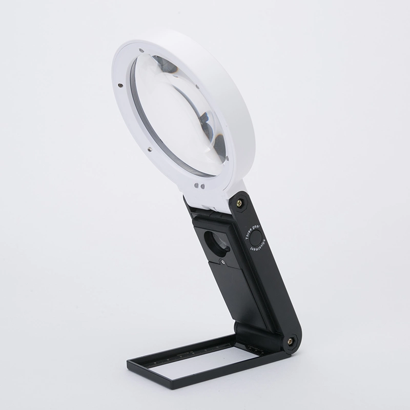 Series LED Lighted Hands Free Magnifying Glass with Light Stand-Portable Illuminated Magnifier