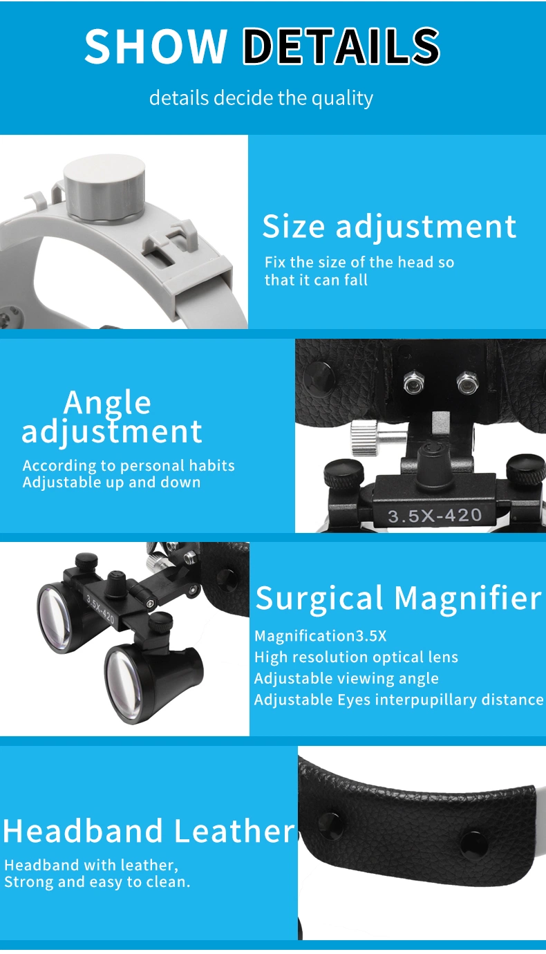 3.5X Dentist Tools Headband Loupe for Surgical Medical Binocular Loupes Dental Equipment