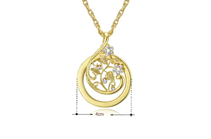 Decorative Pendant Rhinestone Pendant Portable 4.5X Necklace Gold/Silver Gift Magnifier