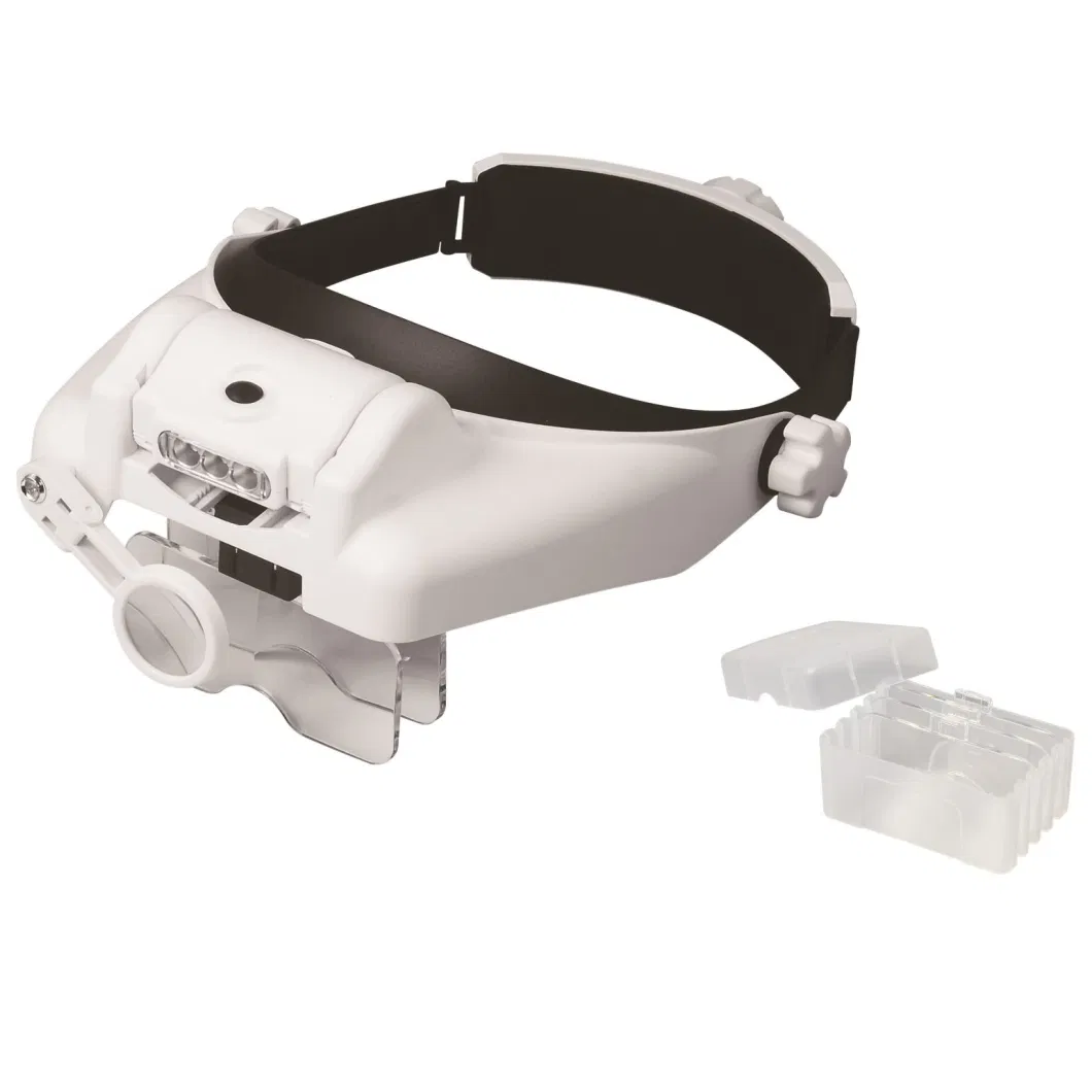 New LED Helmet Magnifier Headband Magnifying Glass Dental Visor Magnifying Glass