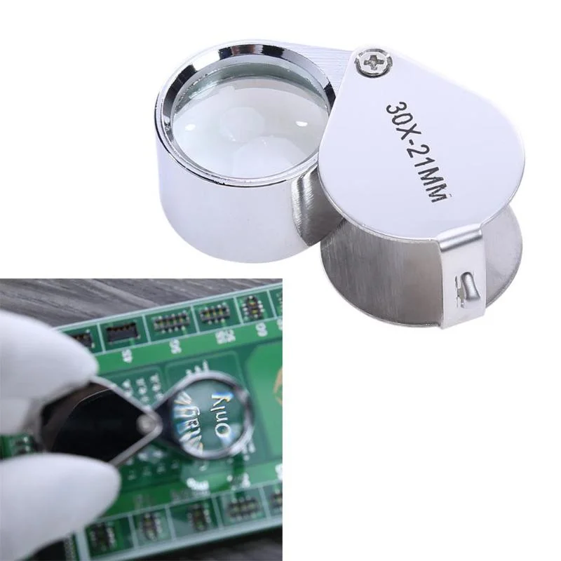 Jewelry Magnifying Glass Jewelers Eye Tool Jewellery Folding Loupe Glass Lens Magnifying Triplet Glass Jewelry Diamond