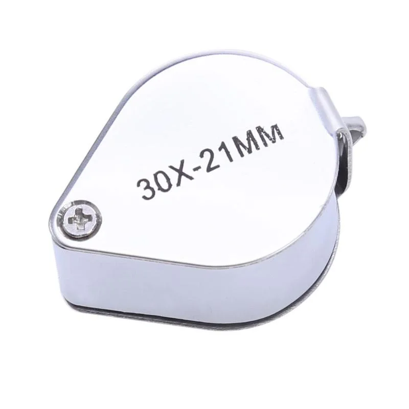 10X Mini Magnifier Single Eye Gem 20X 30X Jewelry Diamond Loupe Triplet Folding Magnifying Glasses Jewellery Loupe