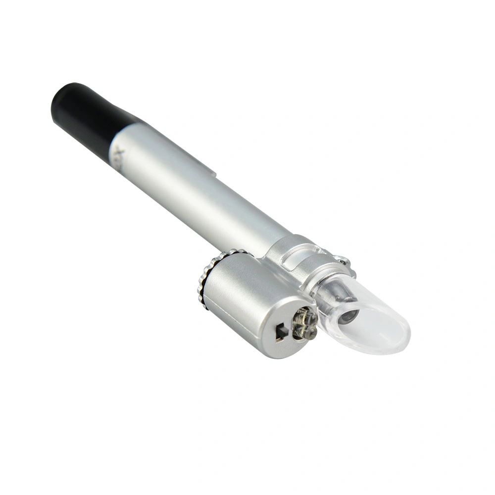 100X Mini Pocket Pen Microscope Jewelry Loupe with LED Light