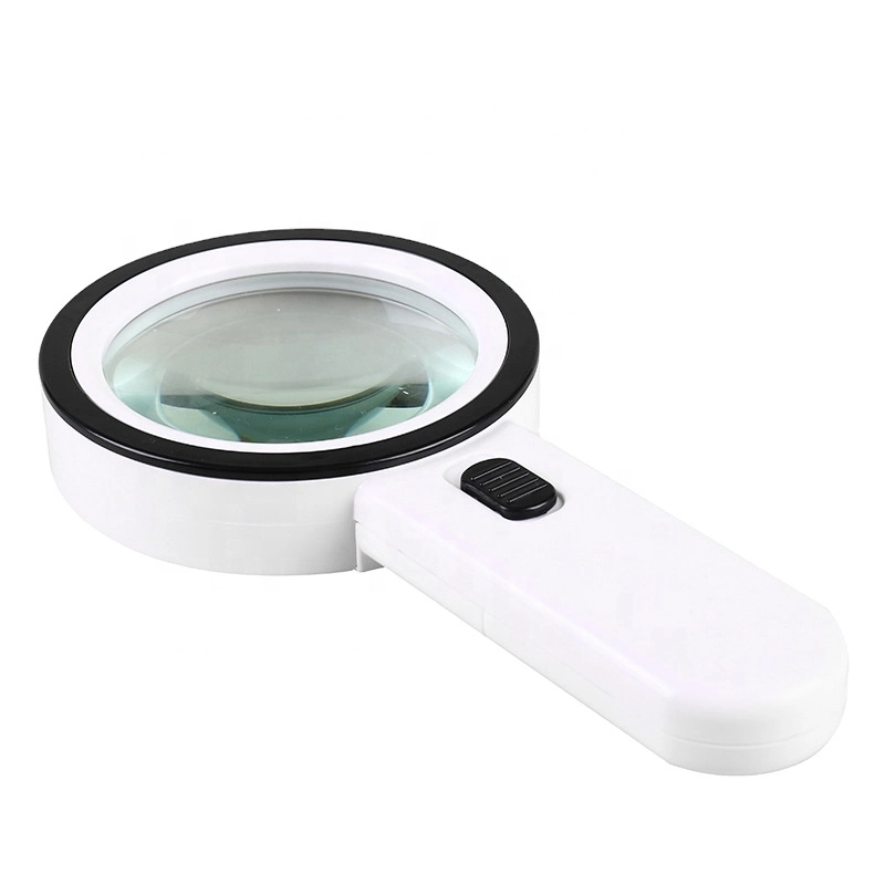 Handheld 30X Magnifier with Light for Macular Degeneration, Reading Newspaper