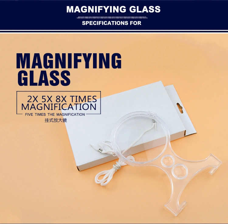Hanging Magnifying Glass Portable Three Lens Suspended Magnifier