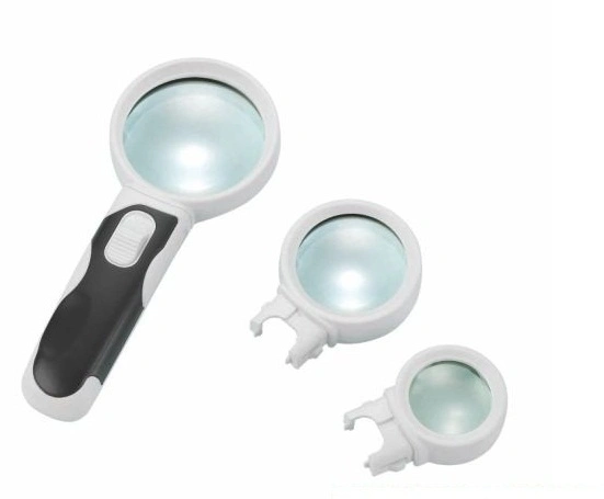 Removable 3 in 1 LED Lighted Replaceable Handled Magnifier (BM-BG3001)