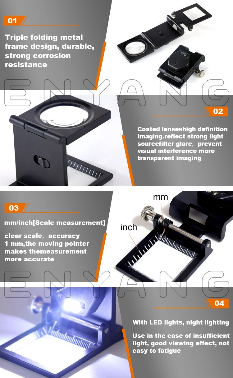 Screen Dental Magnifier Mirror with LED Light