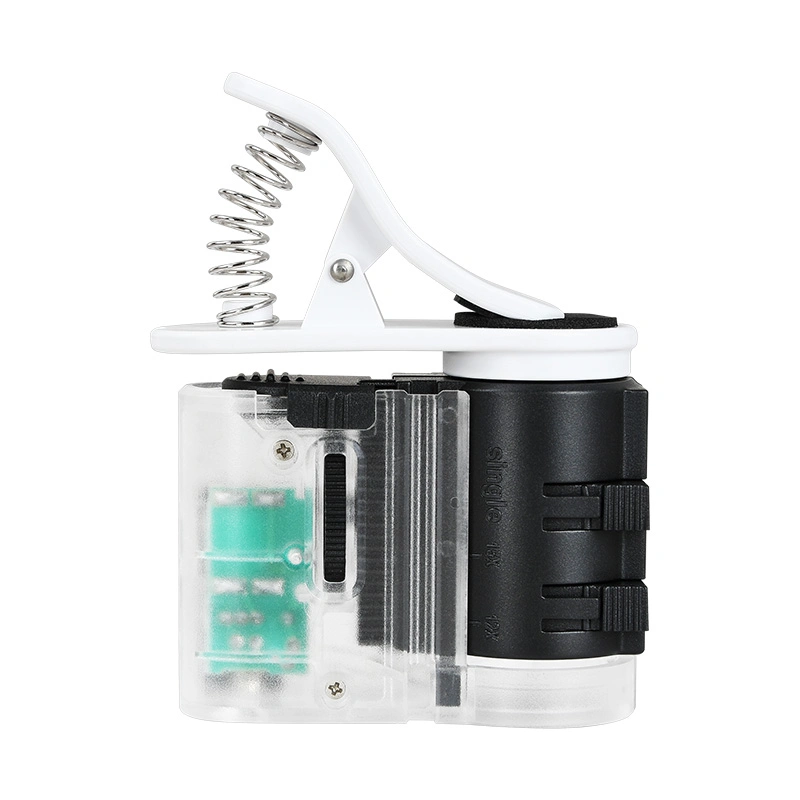 12X-27X Mobile Phone Mini Pocket Microscope Magnifier with LED Light (BM-MG8091)