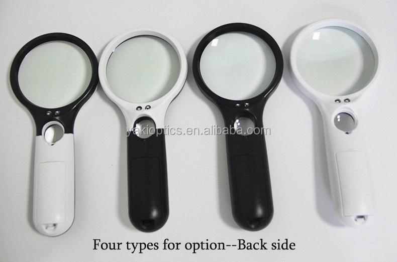 3X 45X Handheld Illuminated Magnifier Glass with 3 LED Light