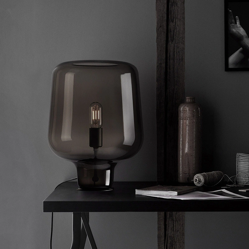 Nordic Post-Modern Designer Gray Glass Table Lamp (WH-MTB-225)