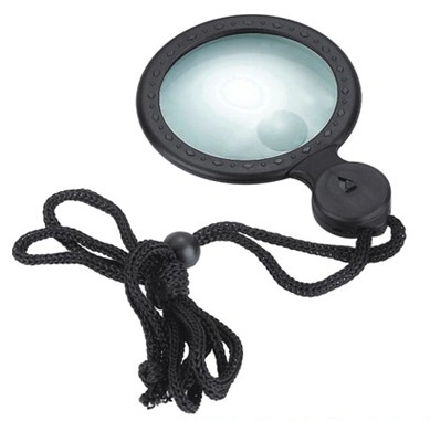 4X/10X Lanyard LED Light Magnifier Hand Free Magnifying Glass (BM-MG9003)