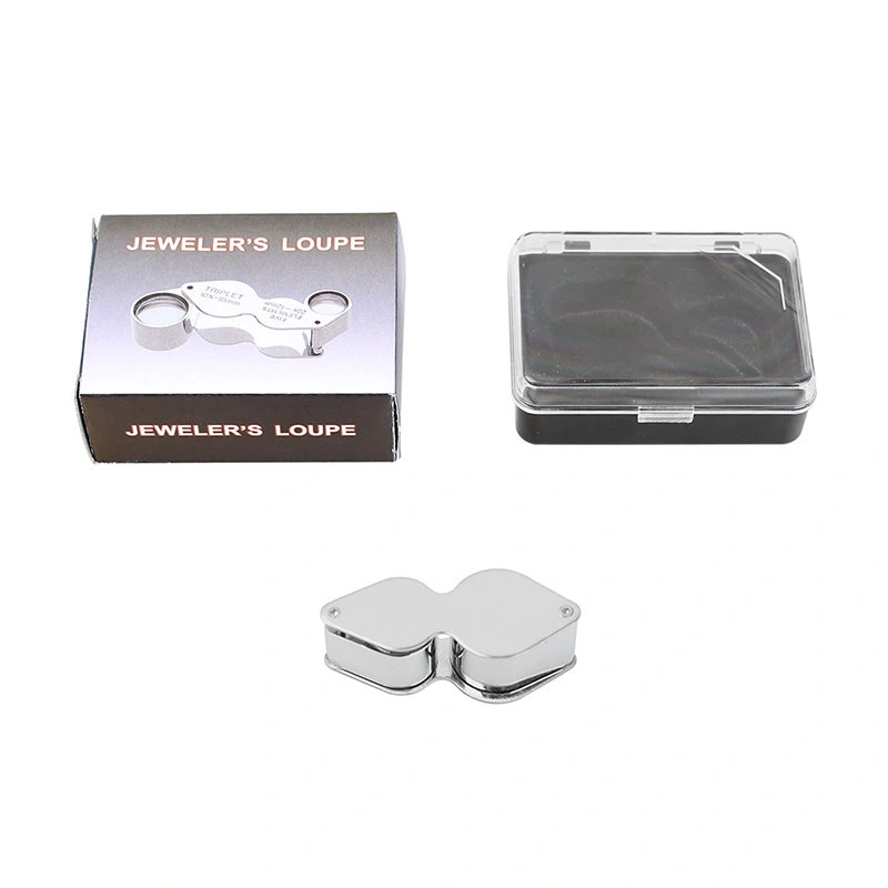 10X/20X Mini Jeweler Loupe Optical Glass Magnifier Metal Frame (BM-MG6031)