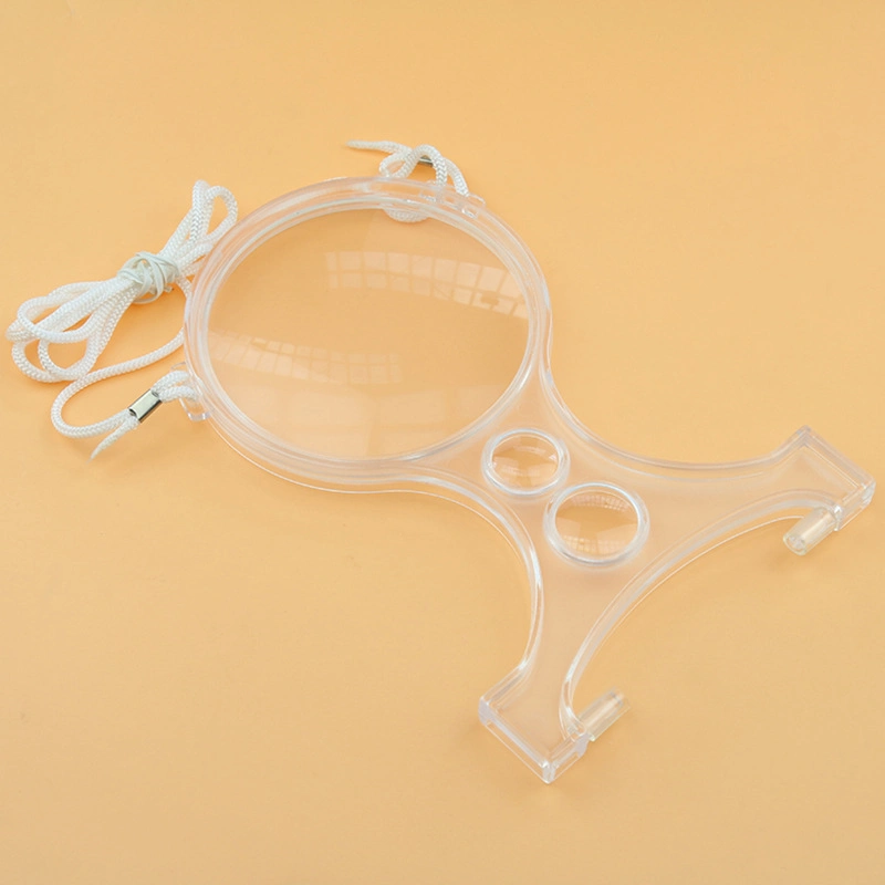 Hanging Magnifying Glass Portable Three Lens Suspended Magnifier