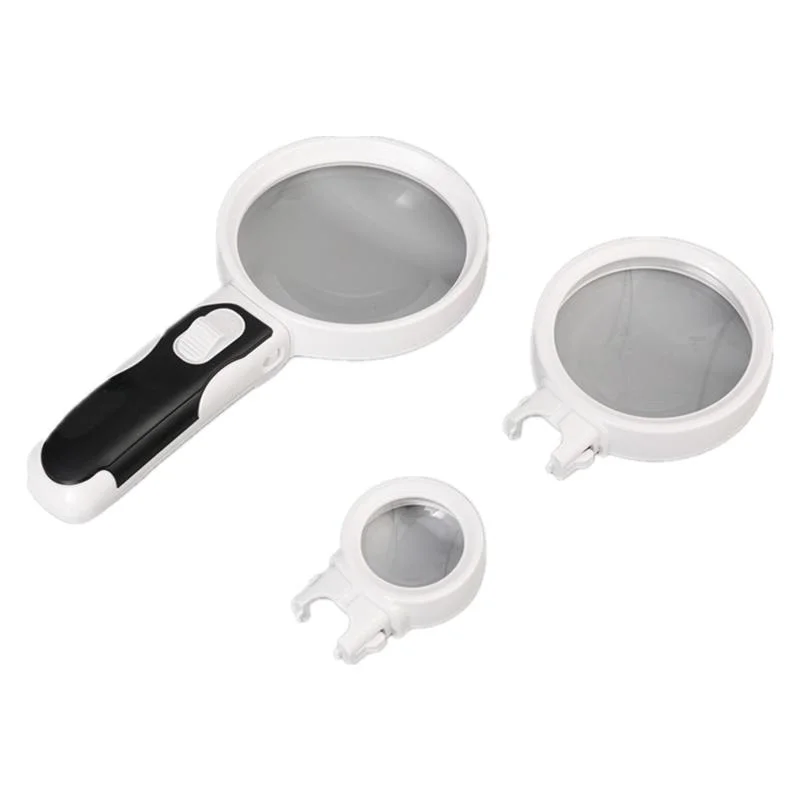 Manufacturer Supplier 2021 New Handhandle High-Power Reading Magnifying Glass with LED Lamp