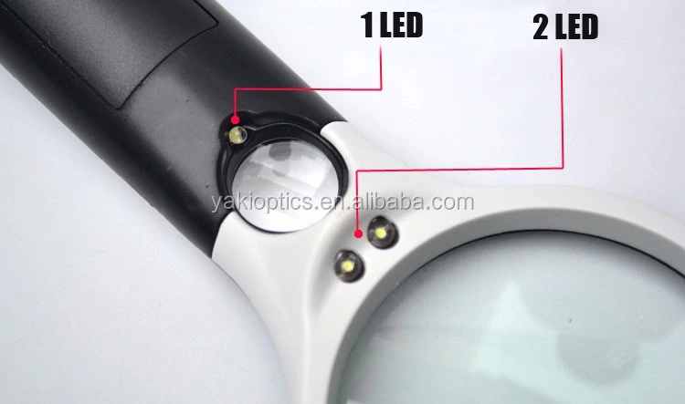 LED Illuminated Magnifier with Lightweight Handheld for Reading, Inspection, Jewellery