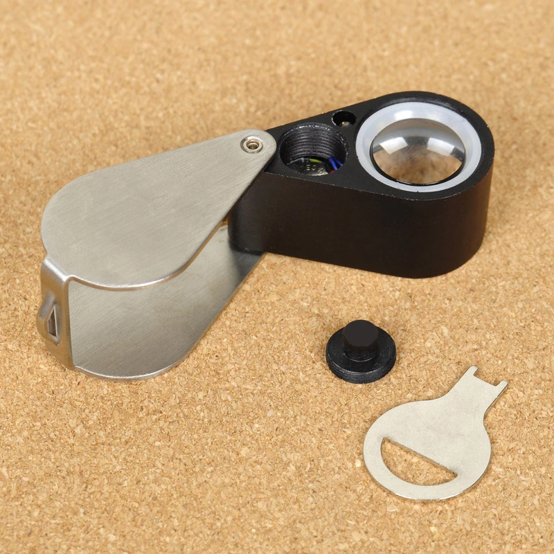 LED Light 30X Loupe with UV Jewelry Loupe Magnifier with LED&UV Lights Magnifying Glass for Jewellery Identification