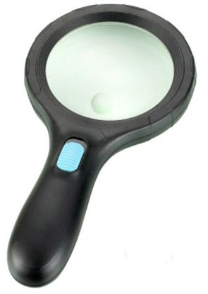 2.5X, 5X Plastic Handheld Bifocal Magnifier with 10 LED (BM-MG4123)