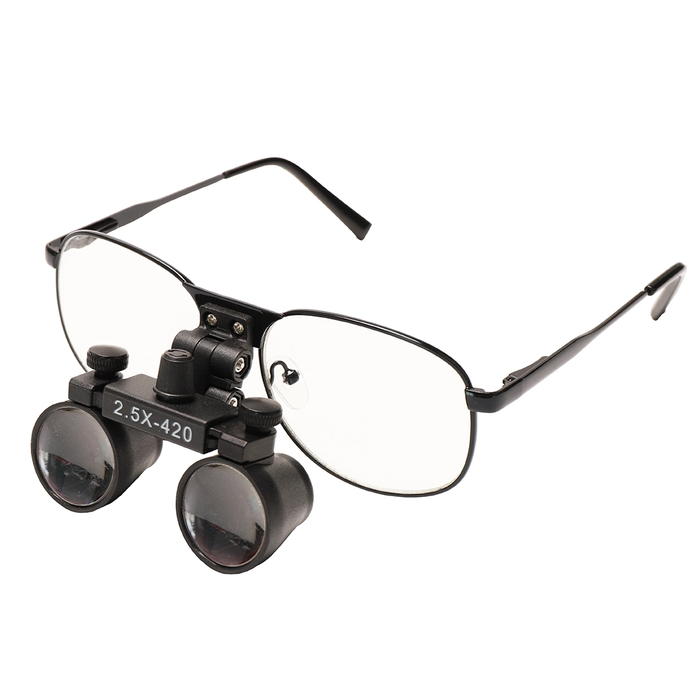 2.5X 420mm Dental Loupes Metal Frame Surgical Loupe Medical Magnifier Binocular Magnifying Glass