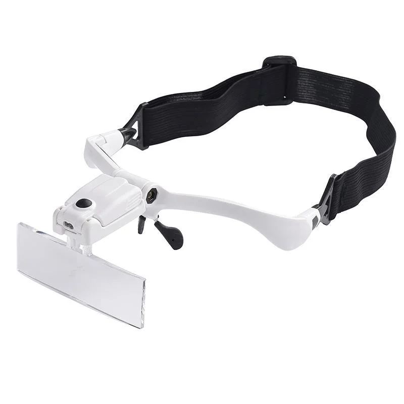 Hands Free Magnifier Portable Magnifying Glass Head Visor Lightweight LED Rechargeable Eye Glasses