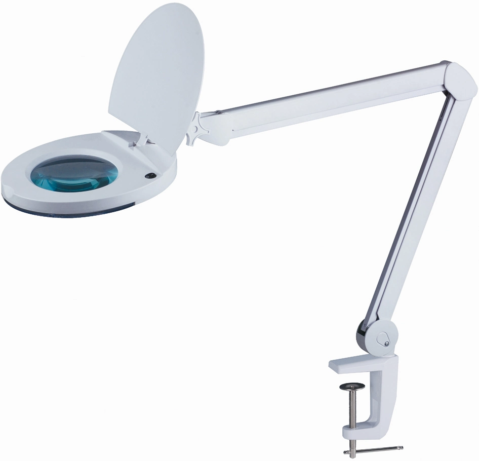 Table Clamp Mount Magnifier Optical Glass LED Magnifying Lamp (BM-6025-8)