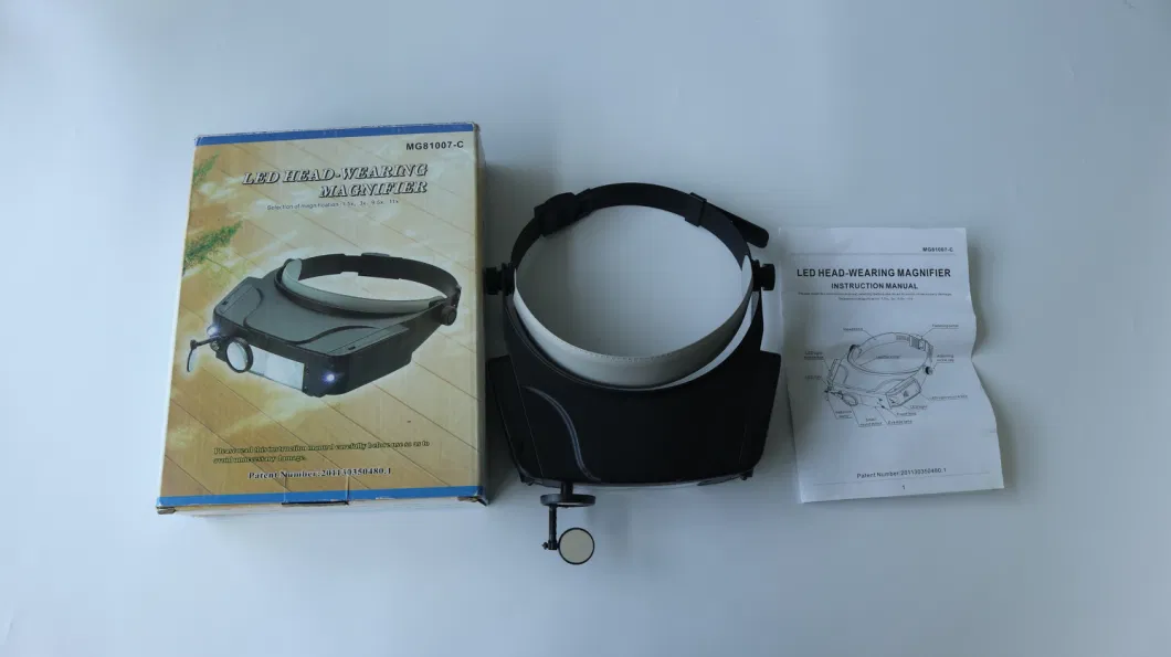 LED Head-Wearing Magnifier Free Operation with Two Hands