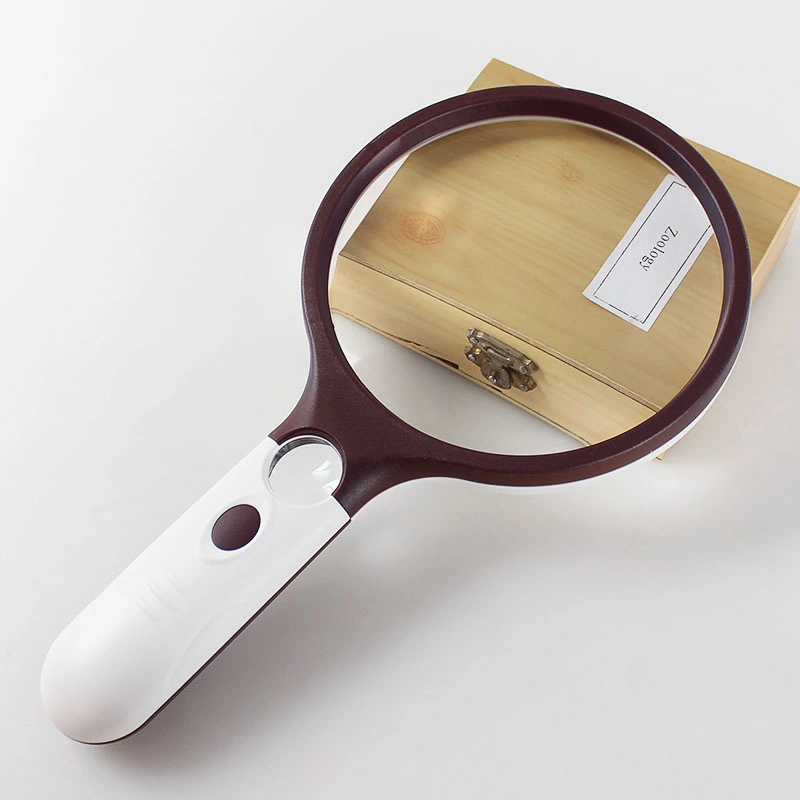 4 LED Handheld Magnifying Glass with Dual Glass Magnifier (BM-MG4185)