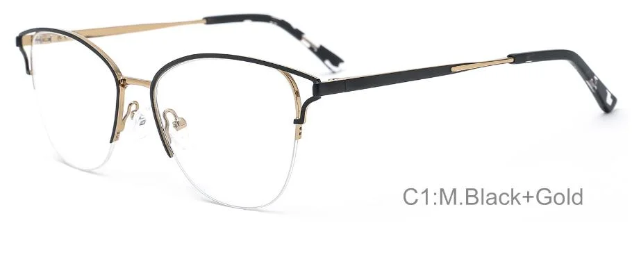 2024 Metal Half Rim with Spring Optical Frames