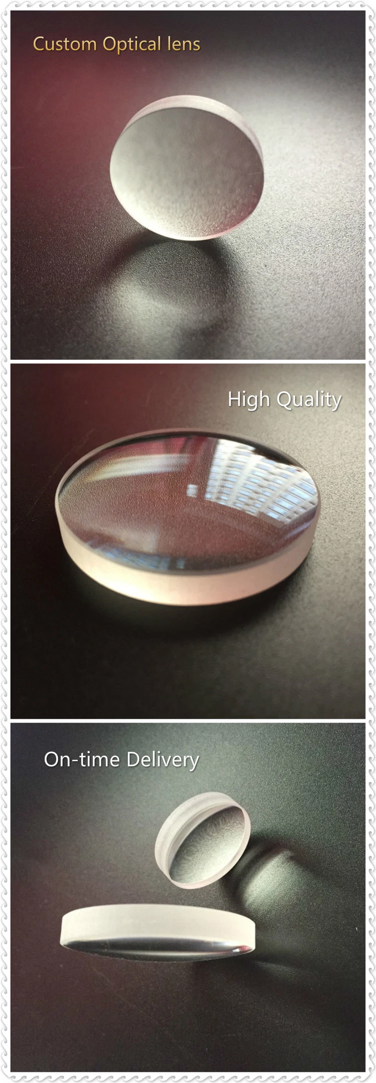 Custom Optical Convex Glass Imaging Magnifying Focusing Lens for Laser/Medical/Sensor