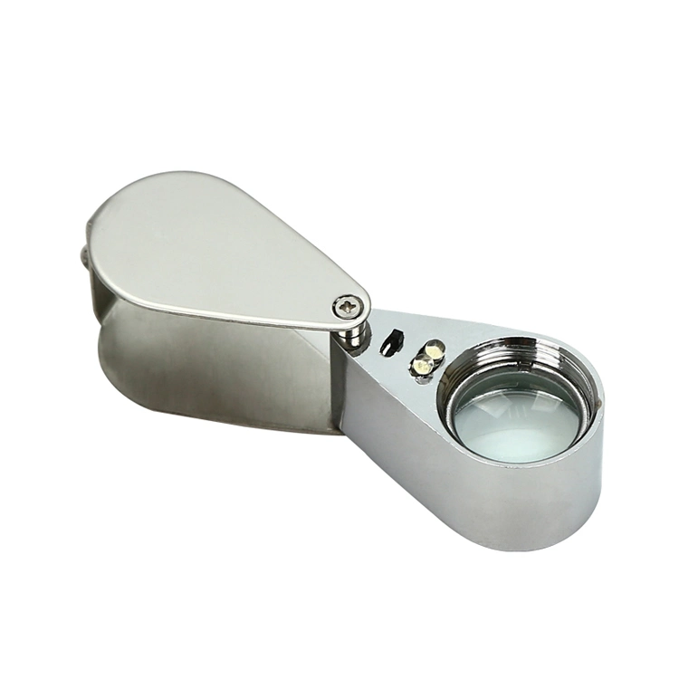 Customized Good Quality Mg21007 Portable Magnifying Glasses Folding Movable Handle for Jewellery Loupe