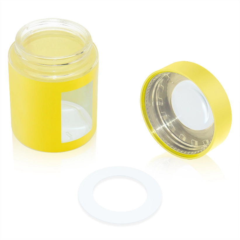 Magnifying Jar 3.5g Flower Smell Proof Window Cr Packaging Stash Glass Jar