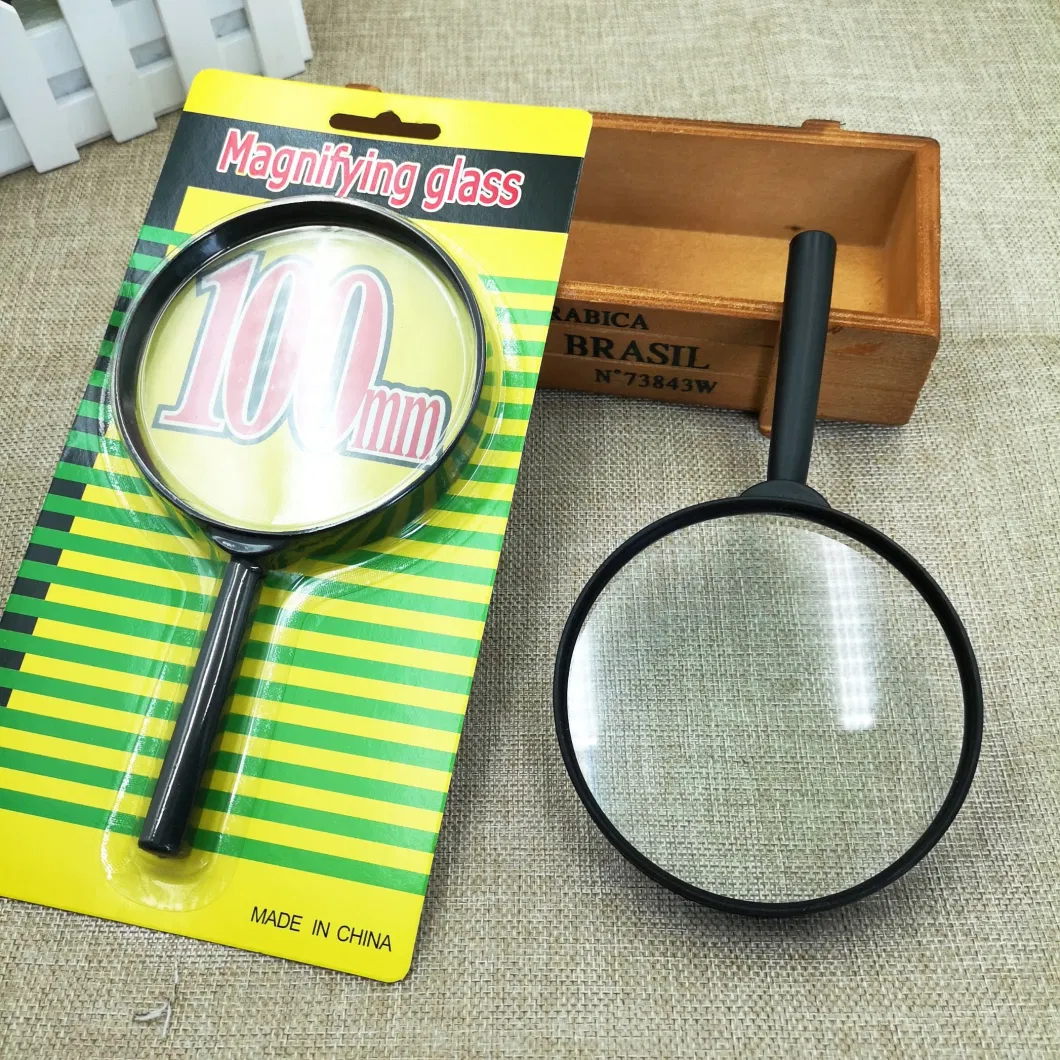 75mm Cheap Magnifying Glass with Plastic Handle Magnifier