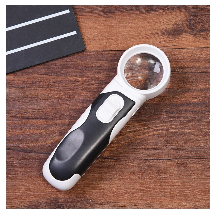 Factory LED Illuminated Lens Lighted Magnifier Handheld Magnifying Glass