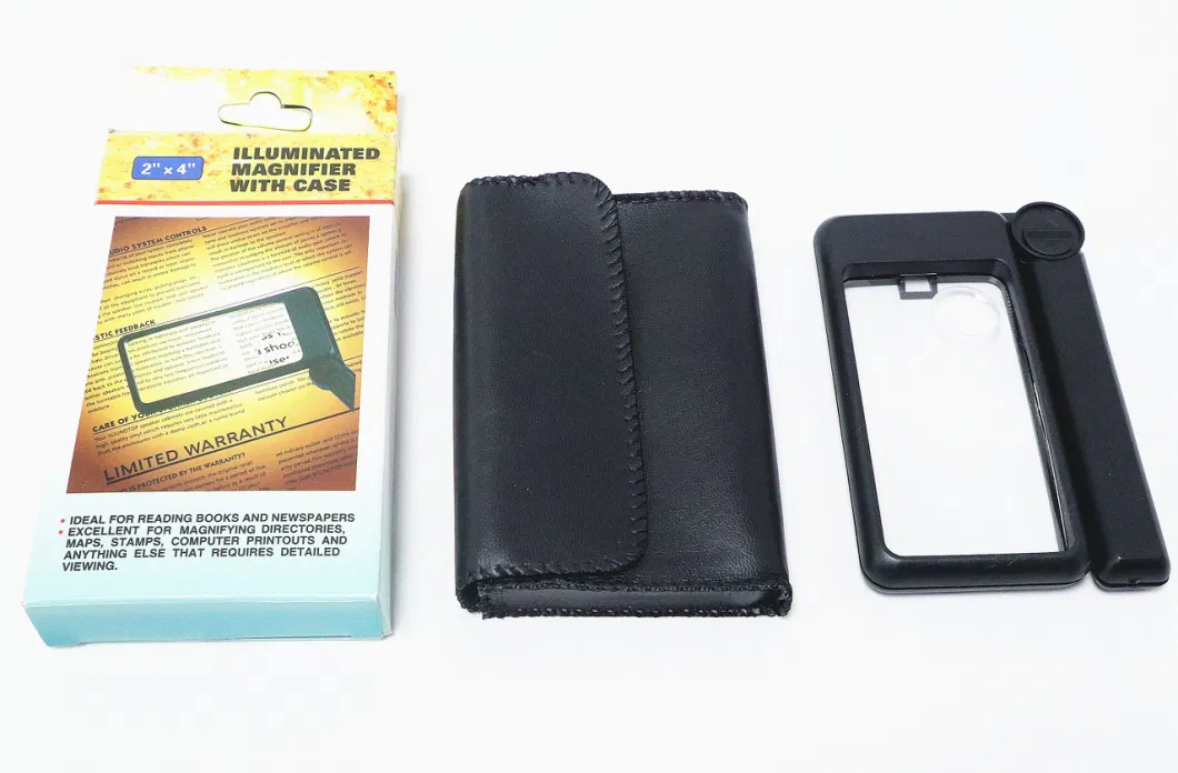 Handheld Folding Rectangular Magnifier Glass Mg84027 Portable Magnifier