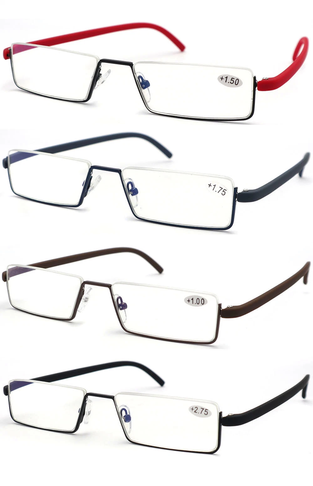 2023 DC Optical Hot Sale Computer Reader Blue Light Blocking Computer Glasses Reading Glasses Eyeglasses with Tr90 Half Rim