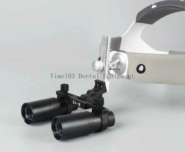 5.0X Dental Surgical Loupe Surgery Operation Surgical Helmet Magnifier with LED Head Light